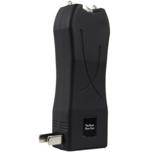 black runt stun gun built in wall charger