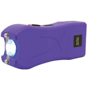 purple runt stun gun flashlight side view