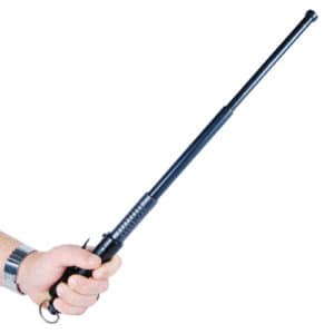expandable tactical steel baton extended