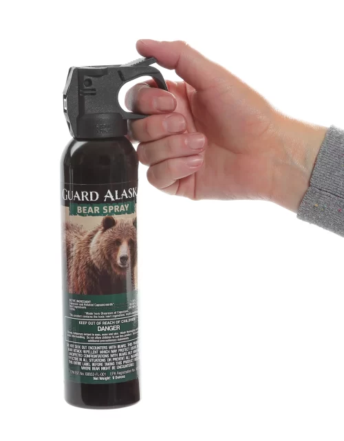 Guard Alaska Bear Spray by Mace in hand