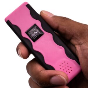Revelator Stun Gun with Alarm-Pink- in hand