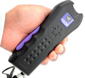 Ladies Choice Stun Gun with Flashlight Alarm and Disable Pin BlackPurple