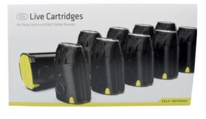 10-pack of TASER cartridges in box-Front