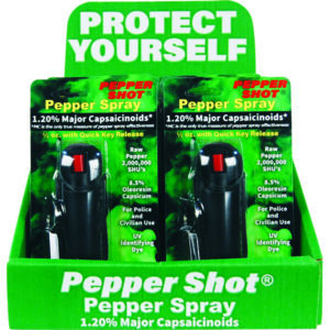 Pepper Spray display for retail - black halo