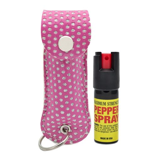 cheetah pepper spray pink bling