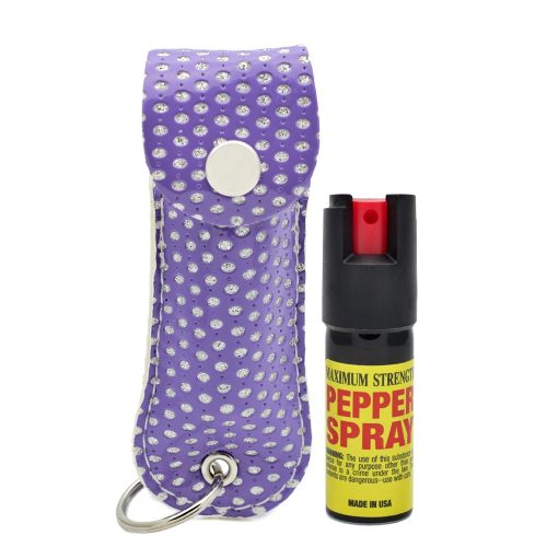 cheetah pepper spray purple bling