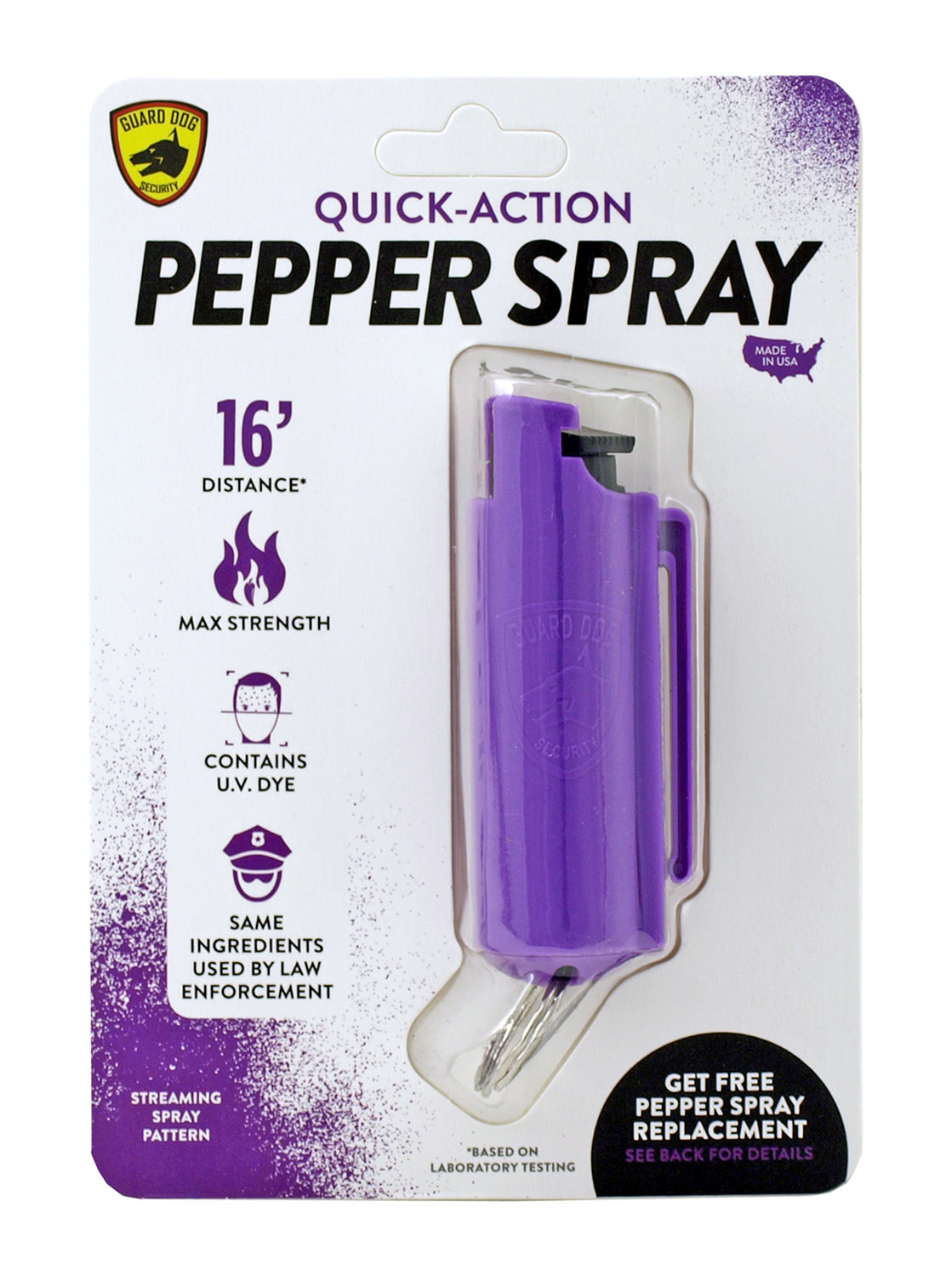 Guard Dog OC18 pepper spray card | ThugBusters Guard Dog OC18 pepper spray card