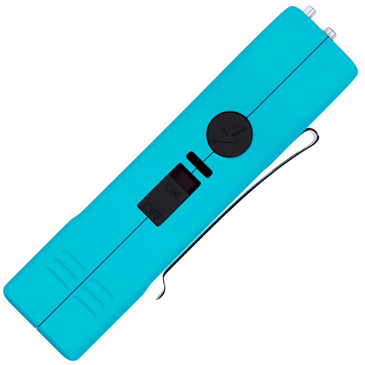 LifeGuard AutoStun hand viewButton side  teal | ThugBusters LifeGuard AutoStun hand view Button side   teal
