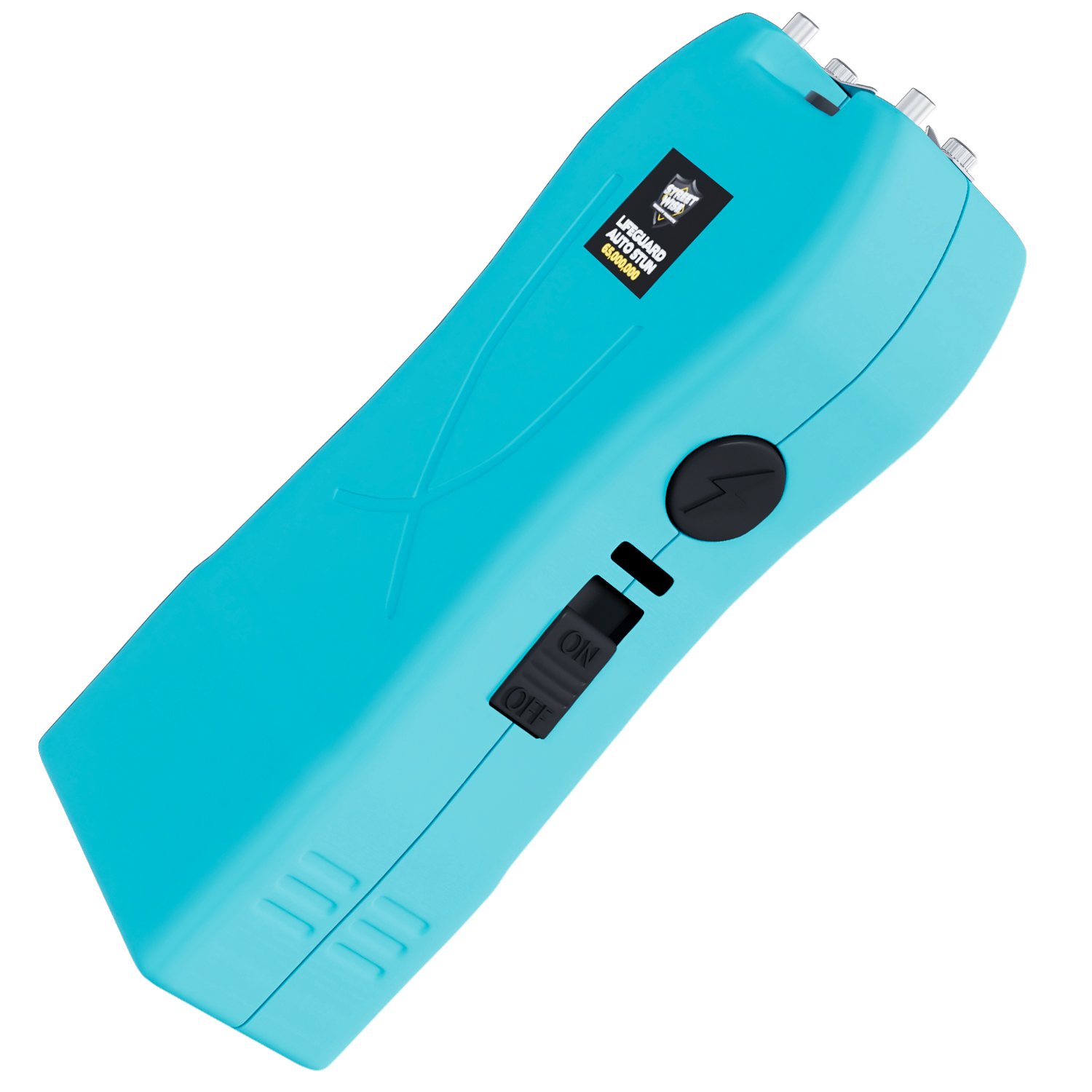 LifeGuard AutoStun hand viewside Buttonsteal | ThugBusters LifeGuard AutoStun hand view side Buttons teal