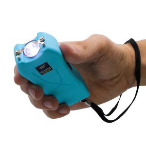 LifeGuard AutoStun with flashlight in hand-Teal