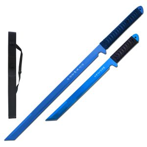 27 Inch and 18 Inch Full Tang Blue Ninja Sword Set