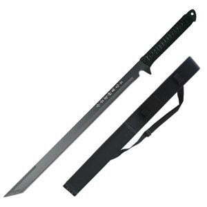 Black Full Tang Ninja Sword 27 Inch Stainless Steel Blade