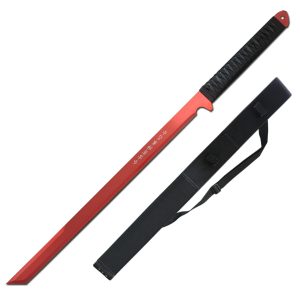 Red Fury Full Tang Ninja Sword 27 Inch Stainless Steel Blade