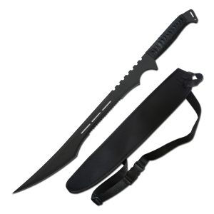 27 Inch Jet Black Full Tang Ninja Terror Blade Sword