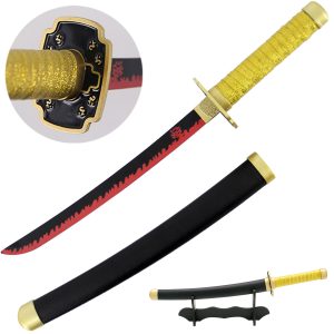 Yoriichi Tsugikuni's Red-Black Nichirin Miniature Katana - Yoriichi Sword