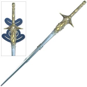 44" Leda’s Sword Life Size Replica Cosplay Prop Fiberglass Sword with Wall Plaque