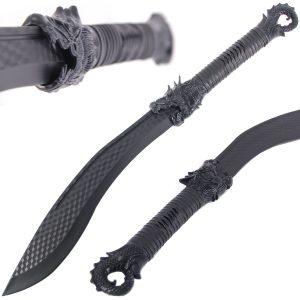 27.5" Polypropylene Black Shadow Dragon Training Kukri Machete