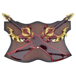 27.5" Sung Jinwoo's Demon King Twin Daggers Swords with Wall Plaque