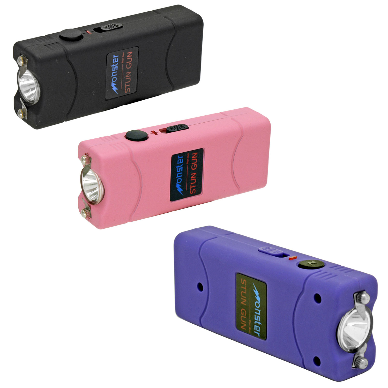 9 Pc Mini Stun Gun and Pepper Spray Combo Set with Counter Display, 8 Million Volt Rechargeable Stun Gun, Sparkle Keychain Pepper Spray with UV Dye, Assorted Colors, Retail Counter Display for Convenience Stores, Salons, and College Bookstores - Image 5