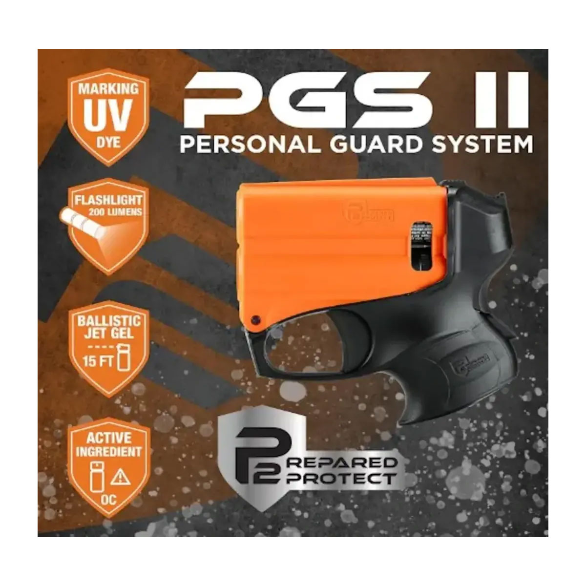 Umarex P2P PGS II Pepper Gel Pistol with LED Flashlight, SABRE Police-Strength Pepper Gel, UV Marking Dye, 200 Lumen Auto-Activate Light, 15-Foot Range, 13-Burst Capacity, Self-Defense Launcher - Image 10