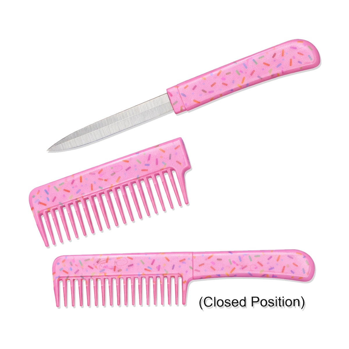 Pink sprinkles comb knife