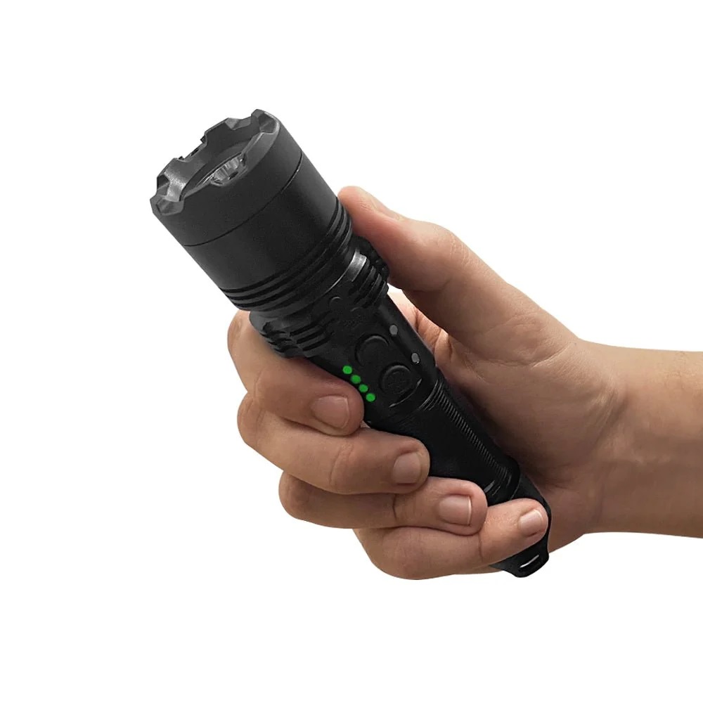 Lightsafer Stun Gun with Flashlight – 400 Lumens with Charging Indicator